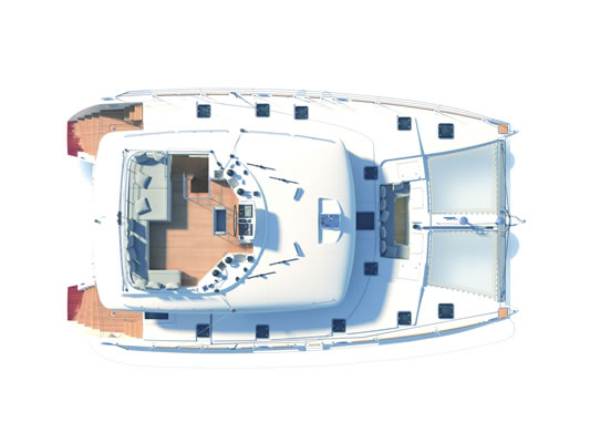 OOSEVEN's flybridge layout